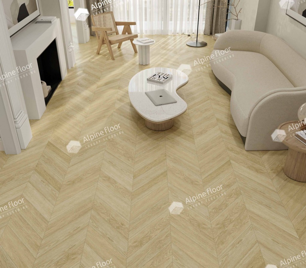 LVT плитка Дуб Ваниль Селект Chevron ECO 20-2, 43 класс, цена руб ...