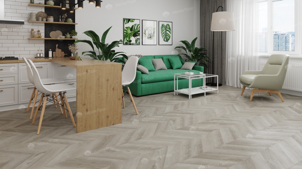 LVT плитка Дуб Фантазия Chevron ECO 20-1
